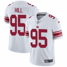 Men's Nike New York Giants #95 B.J. Hill White Vapor Untouchable Limited Player NFL Jersey
