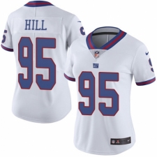 Women's Nike New York Giants #95 B.J. Hill Limited White Rush Vapor Untouchable NFL Jersey