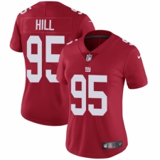 Women's Nike New York Giants #95 B.J. Hill Red Alternate Vapor Untouchable Elite Player NFL Jersey