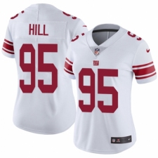 Women's Nike New York Giants #95 B.J. Hill White Vapor Untouchable Elite Player NFL Jersey