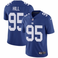 Youth Nike New York Giants #95 B.J. Hill Royal Blue Team Color Vapor Untouchable Limited Player NFL Jersey