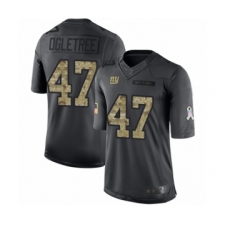 Youth New York Giants #47 Alec Ogletree Limited Black 2016 Salute to Service Football Jersey