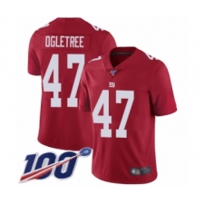 Youth New York Giants #47 Alec Ogletree Red Limited Red Inverted Legend 100th Season Football Jersey