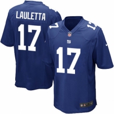 Men's Nike New York Giants #17 Kyle Lauletta Game Royal Blue Team Color NFL Jersey