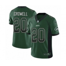 Men's Nike New York Jets #20 Isaiah Crowell Limited Green Rush Drift Fashion NFL Jersey