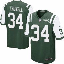 Men's Nike New York Jets #34 Isaiah Crowell Game Green Team Color NFL Jersey