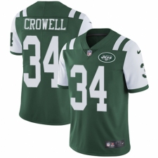 Men's Nike New York Jets #34 Isaiah Crowell Green Team Color Vapor Untouchable Limited Player NFL Jersey