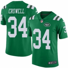 Men's Nike New York Jets #34 Isaiah Crowell Limited Green Rush Vapor Untouchable NFL Jersey