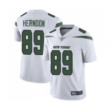 Men's New York Jets #89 Chris Herndon White Vapor Untouchable Limited Player Football Jersey