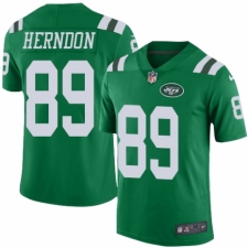Youth Nike New York Jets #89 Chris Herndon Limited Green Rush Vapor Untouchable NFL Jersey