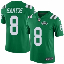 Men's Nike New York Jets #8 Cairo Santos Elite Green Rush Vapor Untouchable NFL Jersey