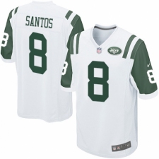 Men's Nike New York Jets #8 Cairo Santos Game White NFL Jersey