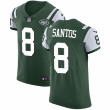 Men's Nike New York Jets #8 Cairo Santos Green Team Color Vapor Untouchable Elite Player NFL Jersey