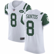 Men's Nike New York Jets #8 Cairo Santos White Vapor Untouchable Elite Player NFL Jersey