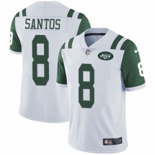 Men's Nike New York Jets #8 Cairo Santos White Vapor Untouchable Limited Player NFL Jersey