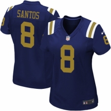 Women's Nike New York Jets #8 Cairo Santos Elite Navy Blue Alternate NFL Jersey