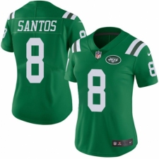 Women's Nike New York Jets #8 Cairo Santos Limited Green Rush Vapor Untouchable NFL Jersey