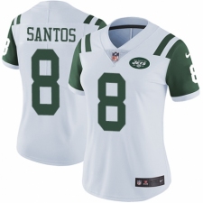 Women's Nike New York Jets #8 Cairo Santos White Vapor Untouchable Elite Player NFL Jersey