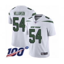 Men's New York Jets #54 Avery Williamson White Vapor Untouchable Limited Player 100th Season Football Jersey