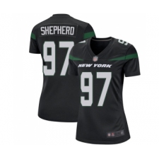 Women's New York Jets #97 Nathan Shepherd Game Black Alternate Football Jersey
