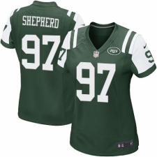 Women's Nike New York Jets #97 Nathan Shepherd Game Green Team Color NFL Jersey