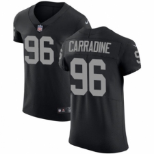 Men's Nike Oakland Raiders #96 Cornellius Carradine Black Team Color Vapor Untouchable Elite Player NFL Jersey