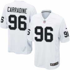 Men's Nike Oakland Raiders #96 Cornellius Carradine Game White NFL Jersey