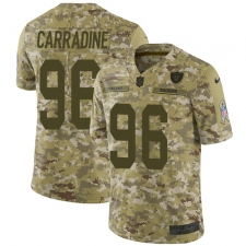 Men's Nike Oakland Raiders #96 Cornellius Carradine Limited Camo 2018 Salute to Service NFL Jersey