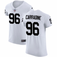 Men's Nike Oakland Raiders #96 Cornellius Carradine White Vapor Untouchable Elite Player NFL Jersey