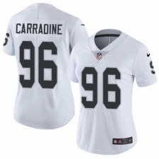 Women's Nike Oakland Raiders #96 Cornellius Carradine White Vapor Untouchable Elite Player NFL Jersey