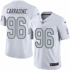 Youth Nike Oakland Raiders #96 Cornellius Carradine Limited White Rush Vapor Untouchable NFL Jersey