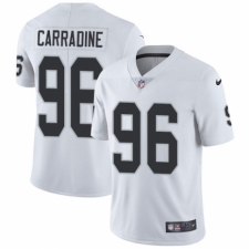 Youth Nike Oakland Raiders #96 Cornellius Carradine White Vapor Untouchable Limited Player NFL Jersey