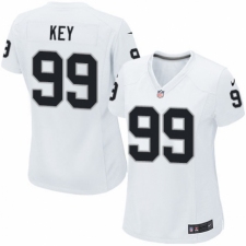 Women's Nike Oakland Raiders #99 Arden Key Game White NFL Jersey