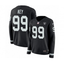 Women's Nike Oakland Raiders #99 Arden Key Limited Black Therma Long Sleeve NFL Jersey