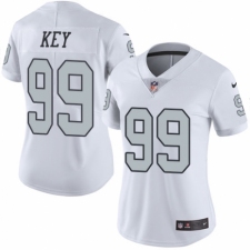 Women's Nike Oakland Raiders #99 Arden Key Limited White Rush Vapor Untouchable NFL Jersey