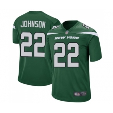 Men's New York Jets #22 Trumaine Johnson Game Green Team Color Football Jersey