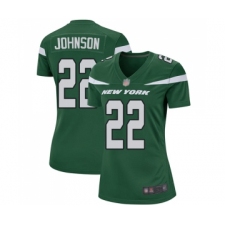 Women's New York Jets #22 Trumaine Johnson Game Green Team Color Football Jersey