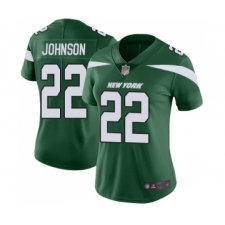Women's New York Jets #22 Trumaine Johnson Green Team Color Vapor Untouchable Limited Player Football Jersey