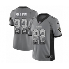Men's Nike Oakland Raiders #22 Rashaan Melvin Limited Gray Rush Drift Fashion NFL Jersey