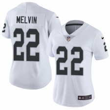 Women's Nike Oakland Raiders #22 Rashaan Melvin White Vapor Untouchable Elite Player NFL Jersey