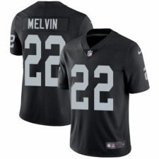 Youth Nike Oakland Raiders #22 Rashaan Melvin Black Team Color Vapor Untouchable Limited Player NFL Jersey