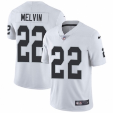 Youth Nike Oakland Raiders #22 Rashaan Melvin White Vapor Untouchable Limited Player NFL Jersey