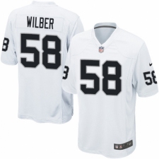 Men's Nike Oakland Raiders #58 Kyle Wilber Game White NFL Jersey