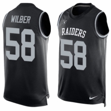 Men's Nike Oakland Raiders #58 Kyle Wilber Limited Black Player Name & Number Tank Top NFL Jersey