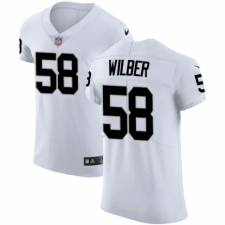 Men's Nike Oakland Raiders #58 Kyle Wilber White Vapor Untouchable Elite Player NFL Jersey