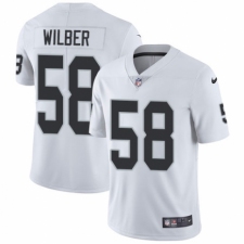Men's Nike Oakland Raiders #58 Kyle Wilber White Vapor Untouchable Limited Player NFL Jersey