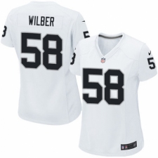 Women's Nike Oakland Raiders #58 Kyle Wilber Game White NFL Jersey