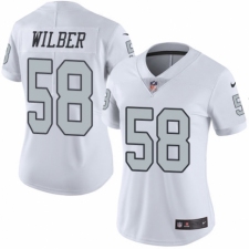 Women's Nike Oakland Raiders #58 Kyle Wilber Limited White Rush Vapor Untouchable NFL Jersey