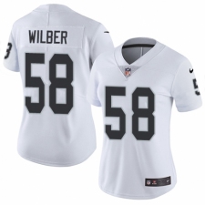 Women's Nike Oakland Raiders #58 Kyle Wilber White Vapor Untouchable Limited Player NFL Jersey