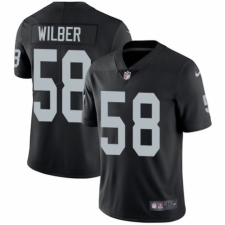 Youth Nike Oakland Raiders #58 Kyle Wilber Black Team Color Vapor Untouchable Limited Player NFL Jersey